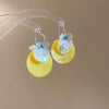 Metal Flower Butterfly Geometric Baking Paint Earrings For Women