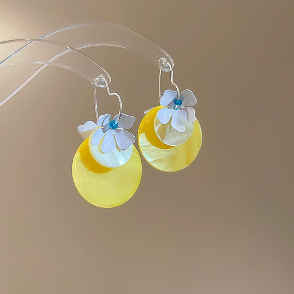 Metal Flower Butterfly Geometric Baking Paint Earrings For Women