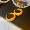 Metal Flower Butterfly Geometric Baking Paint Earrings For Women