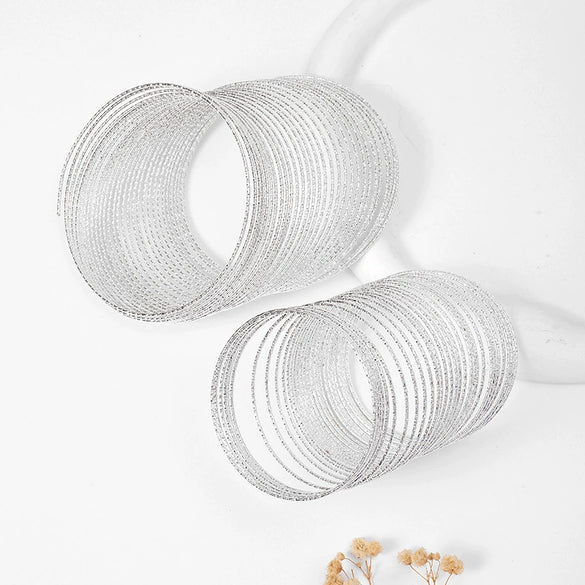 Metal Flower Coil Car Hanging Ring Diy Accessories Antique Natural Style Electroplating