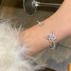 Metal Flower Electroplated Women's Light Luxury Simple Allmatch Bracelet Accessories