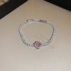 Metal Flower Electroplated Women's Light Luxury Simple Allmatch Bracelet Accessories