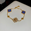 Metal Flower Electroplated Women's Light Luxury Simple Allmatch Bracelet Accessories