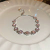 Metal Flower Electroplated Women's Light Luxury Simple Allmatch Bracelet Accessories