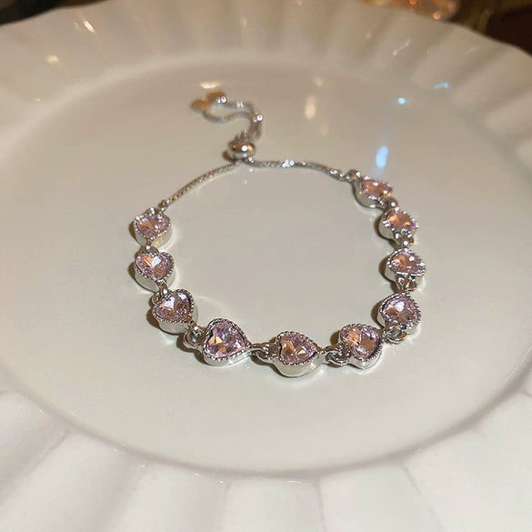 Metal Flower Electroplated Women's Light Luxury Simple Allmatch Bracelet Accessories