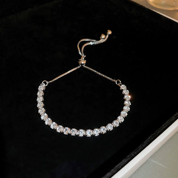 Metal Flower Electroplated Women's Light Luxury Simple Allmatch Bracelet Accessories