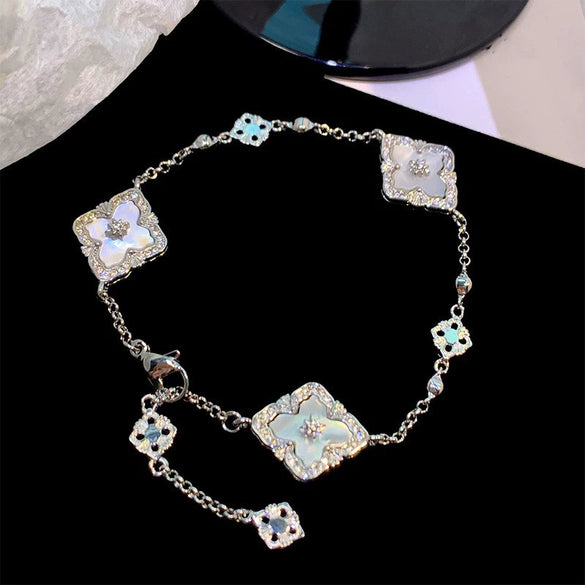 Metal Flower Electroplated Women's Light Luxury Simple Allmatch Bracelet Accessories