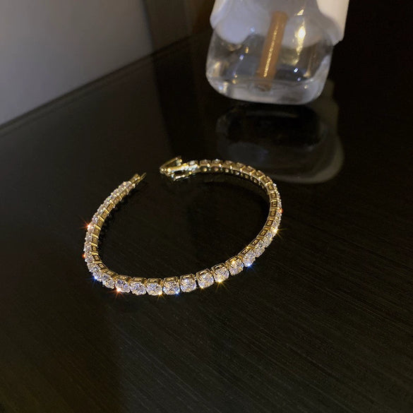 Metal Flower Electroplated Women's Light Luxury Simple Allmatch Bracelet Accessories