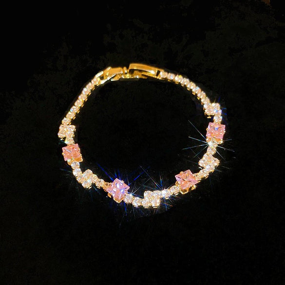 Metal Flower Electroplated Women's Light Luxury Simple Allmatch Bracelet Accessories