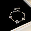 Metal Flower Electroplated Women's Light Luxury Simple Allmatch Bracelet Accessories