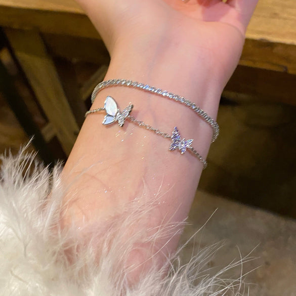 Metal Flower Electroplated Women's Light Luxury Simple Allmatch Bracelet Accessories