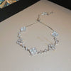 Metal Flower Electroplated Women's Light Luxury Simple Allmatch Bracelet Accessories