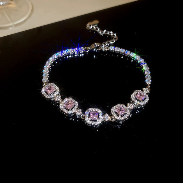 Metal Flower Electroplated Women's Light Luxury Simple Allmatch Bracelet Accessories
