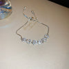 Metal Flower Electroplated Women's Light Luxury Simple Allmatch Bracelet Accessories