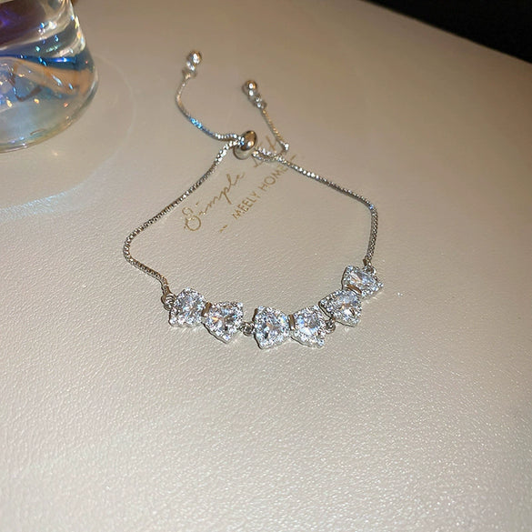 Metal Flower Electroplated Women's Light Luxury Simple Allmatch Bracelet Accessories