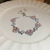 Metal Flower Electroplated Women's Light Luxury Simple Allmatch Bracelet Accessories