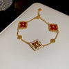 Metal Flower Electroplated Women's Light Luxury Simple Allmatch Bracelet Accessories