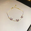 Metal Flower Electroplated Women's Light Luxury Simple Allmatch Bracelet Accessories