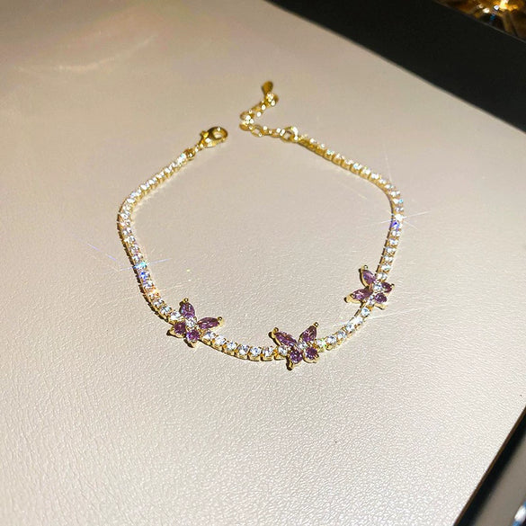 Metal Flower Electroplated Women's Light Luxury Simple Allmatch Bracelet Accessories