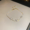 Metal Flower Electroplated Women's Light Luxury Simple Allmatch Bracelet Accessories
