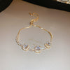 Metal Flower Electroplated Women's Light Luxury Simple Allmatch Bracelet Accessories
