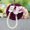 Metal Flower Female Plush Creative Keychain Bag Pendant
