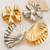 Metal Flower Geometric Hair Clip For Women With Electroplating Treatment