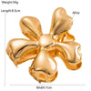 Metal Flower Geometric Hair Clip For Women With Electroplating Treatment