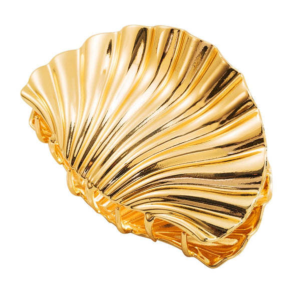 Metal Flower Geometric Hair Clip For Women With Electroplating Treatment