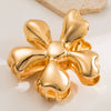Metal Flower Geometric Hair Clip For Women With Electroplating Treatment