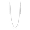 Metal Flower Geometric Natural Style Electroplated Earrings And Long Necklace For Women