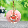 Metal Flower Keychain For Female Plush Cute Creative Bag Pendant
