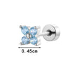 Metal Flower Shape Micropaved Zircon Cartilage Piercing Ear Bone Nail With Diamond Processing
