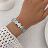 Metal Flower Shell Open Bracelet Electroplated