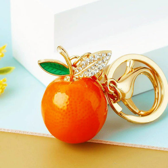Metal Four Leaf Clover Rhinestone Keychain For Women
