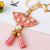 Metal Four Leaf Clover Rhinestone Keychain For Women