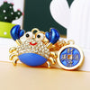 Metal Four Leaf Clover Rhinestone Keychain For Women