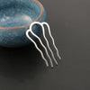Metal Fourtooth Small Wave Pattern Hairpin Hair Comb With Electroplating Treatment