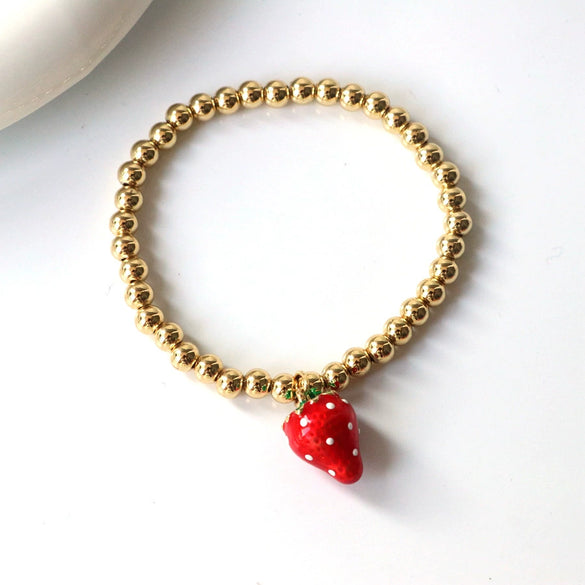 Metal Fruit Pattern Electroplated Pendant Bracelet Women's Unisex Fashion Jewelry