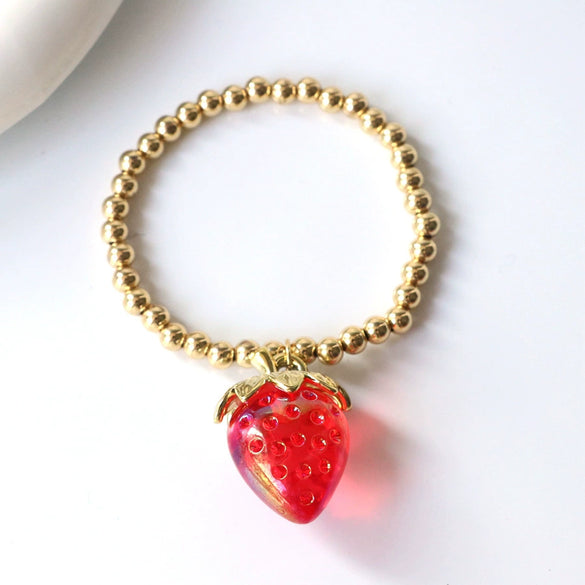 Metal Fruit Pattern Electroplated Pendant Bracelet Women's Unisex Fashion Jewelry