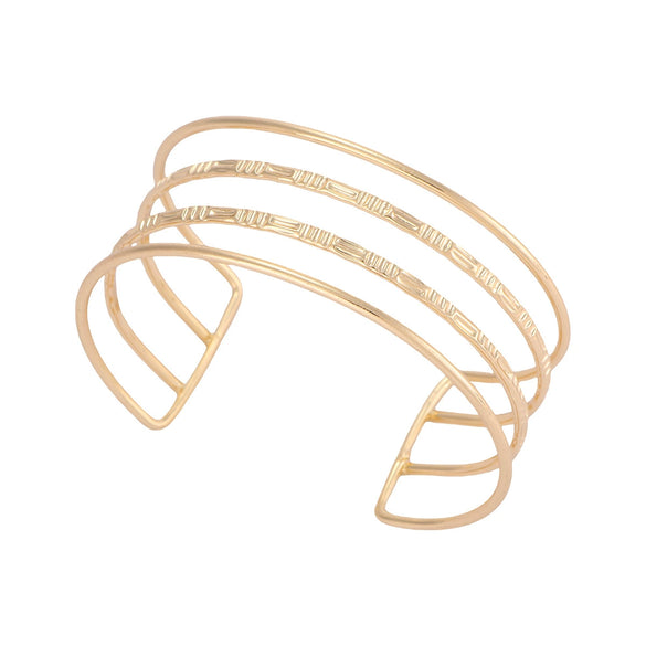 Metal Geometric Butterfly Leaves Flowers Armband With Electroplating Design