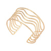Metal Geometric Butterfly Leaves Flowers Armband With Electroplating Design