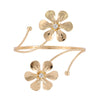 Metal Geometric Butterfly Leaves Flowers Armband With Electroplating Design