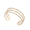 Metal Geometric Butterfly Leaves Flowers Armband With Electroplating Design