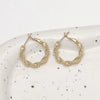 Metal Geometric Circle Hollow Electroplated Earrings For Women