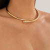 Metal Geometric Collar Bracelet Necklace Choker For Women Punk Simple Style