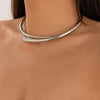 Metal Geometric Collar Bracelet Necklace Choker For Women Punk Simple Style