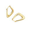 Metal Geometric Copper Earrings With Real Gold Plating