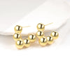 Metal Geometric Copper Earrings With Real Gold Plating