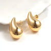 Metal Geometric Copper Earrings With Real Gold Plating